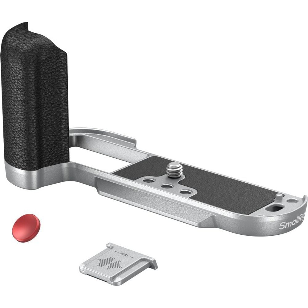 SmallRig 4713C Placa de montaje en forma de L con mango de silicona para FUJIFILM X-T50, plateada