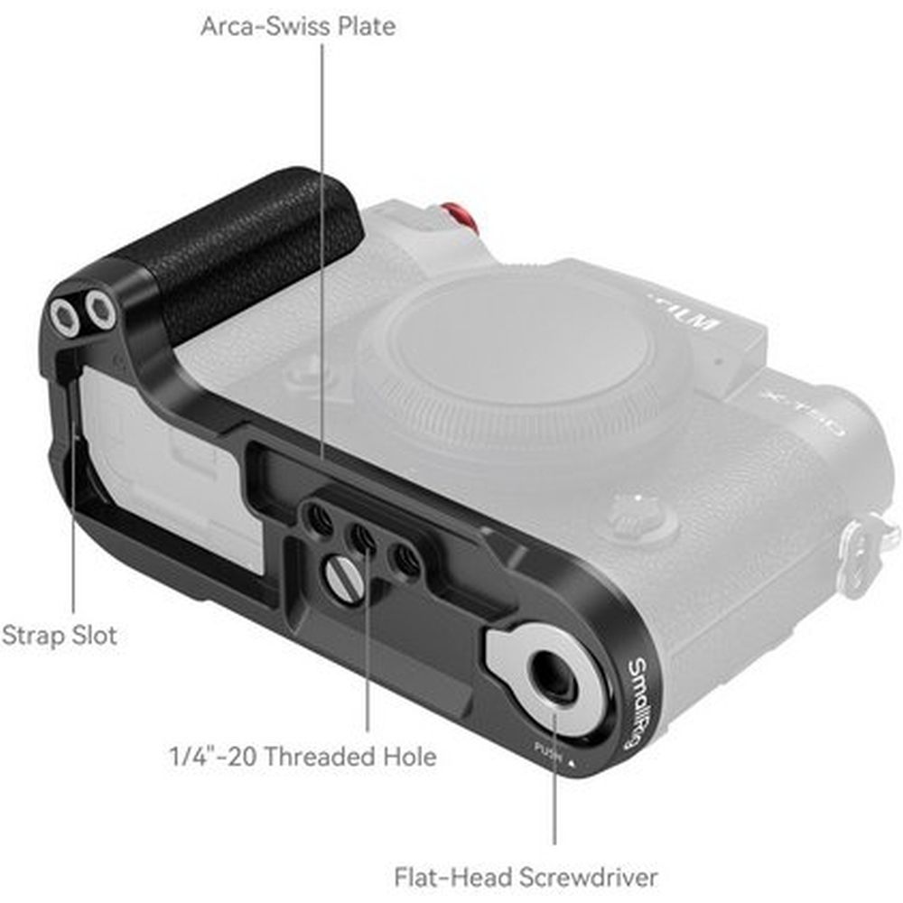 SmallRig 4783C Impugnatura a L in silicone per Fujifilm X-T50 (nero)