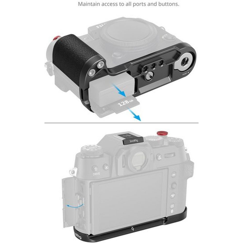 SmallRig 4783C Impugnatura a L in silicone per Fujifilm X-T50 (nero)