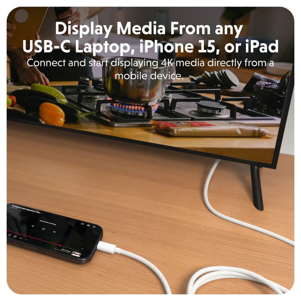 HyperDrive Cavo da USB-C a HDMI (4K60Hz/2,5m)