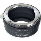 K&F Adaptateur d'objectif Nikon F - Sony E
