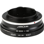 K&F Objetivo Adaptador Canon FD - Canon EF-M (1/4" trípode-montura)