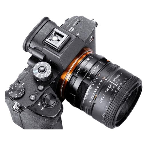 K&F Adaptateur d'objectif Nikon F (type G) - Sony E-Mount (IV PRO)