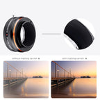 K&F Adaptateur d'objectif Minolta MD - Sony E-Mount (IV PRO)