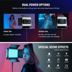 Neewer 660 PRO II Kit luci LED RGB 2x 50W incl.... supporti e borsa per il trasporto