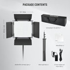 Neewer 660 PRO II Kit luci LED RGB 2x 50W incl.... supporti e borsa per il trasporto