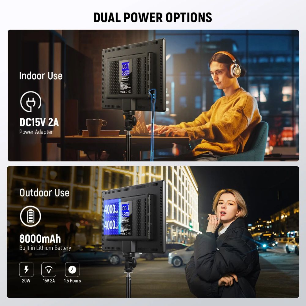 Neewer NL-192AI Pannello luminoso LED bicolore da 20 W