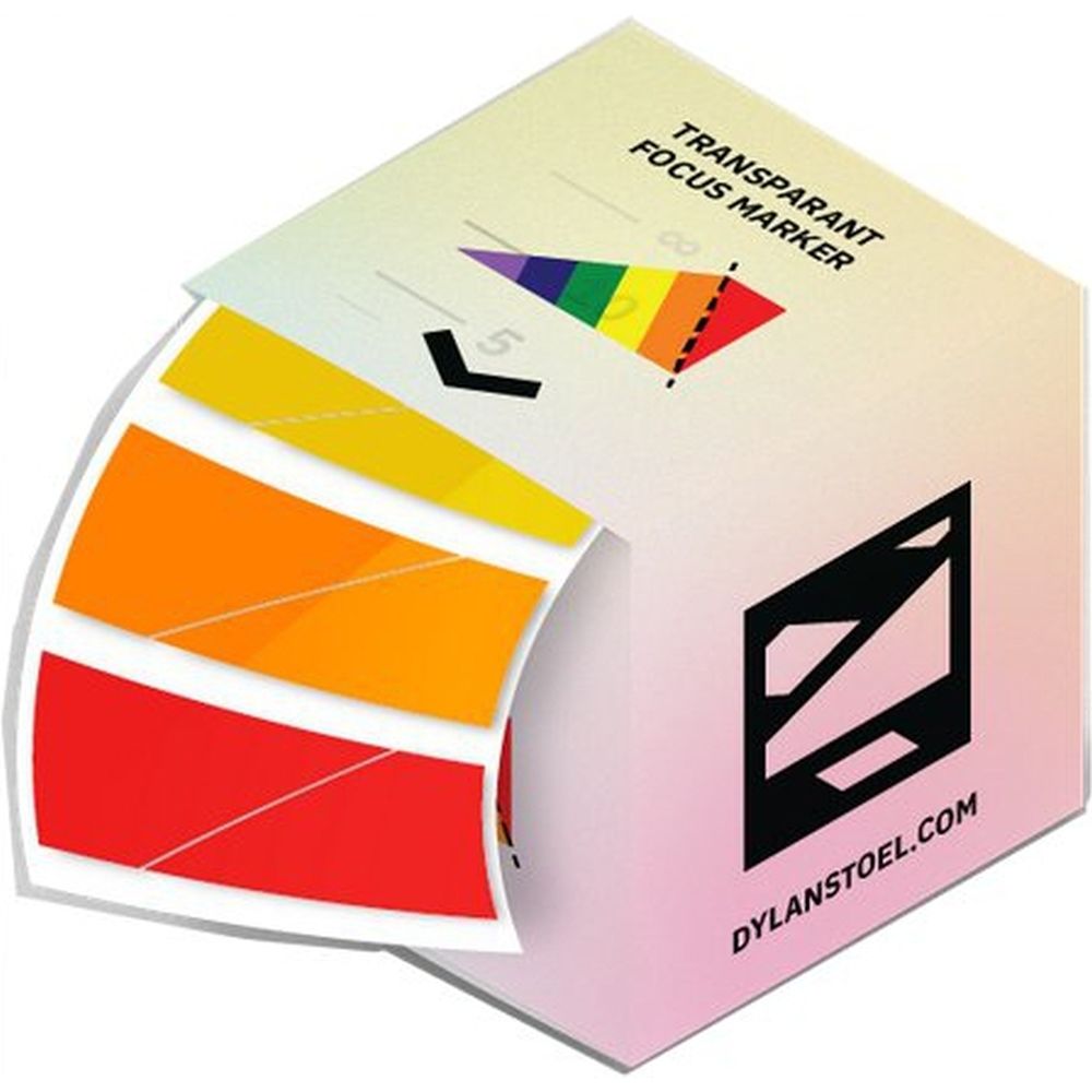 Dylan Stoel Transparente Regenbogen-Fokusmarker 100 Stück