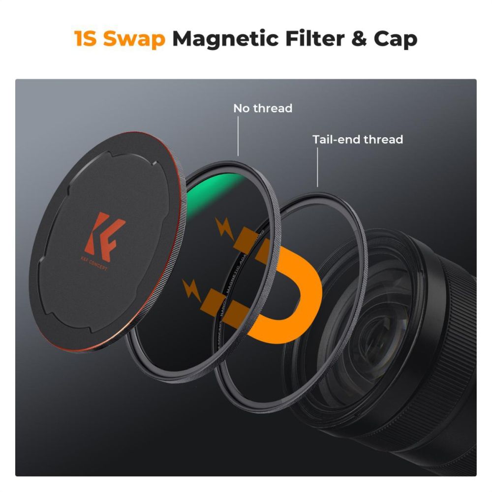 K&F Concept Magnetic 1/4 Black Mist Filter Nano X - 55mm