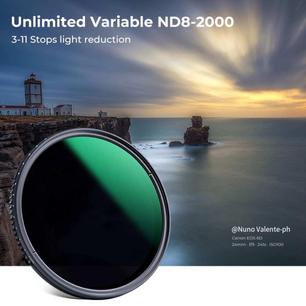 K&F Concept Variabel ND-Filter ND8-2000 super slim - 62mm