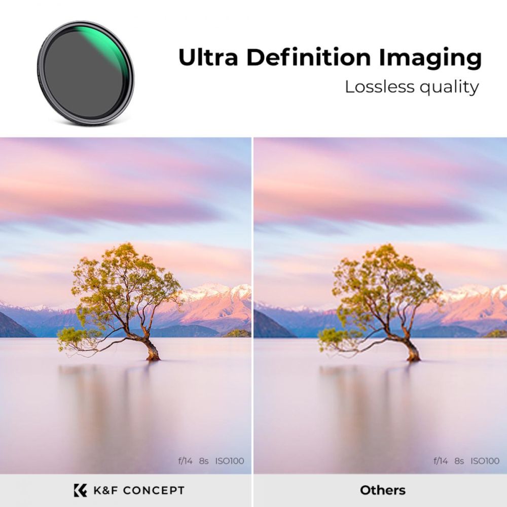 K&F Concept variable ND filter ND2-ND32 Nano X - 62mm
