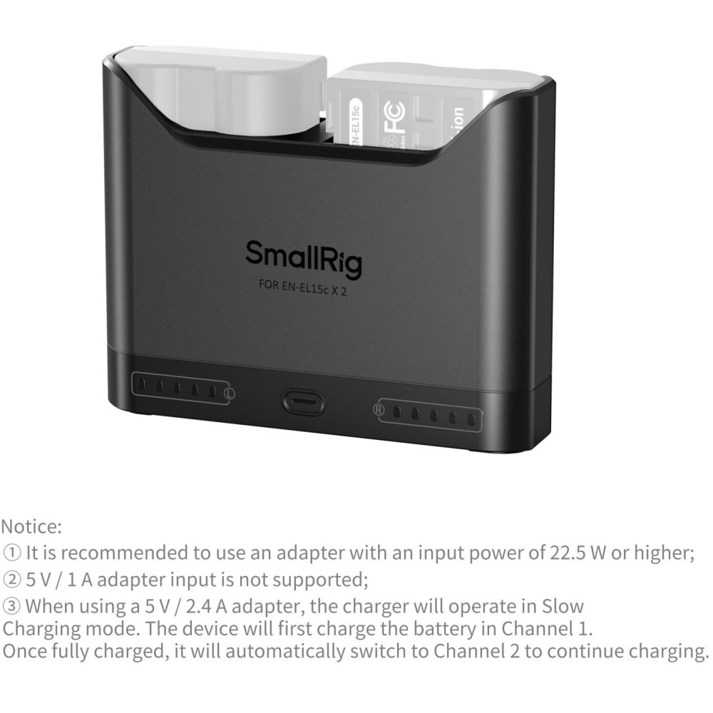 SmallRig 5491 Cargador de batería para cámara para EN-EL15c