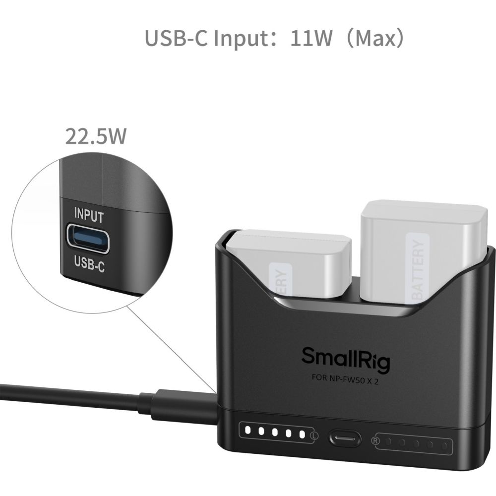 SmallRig 5493 Camera Battery Charger voor NP-FW50