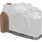 SmallRig 5668 Piastra di montaggio a L con manico in legno per FUJIFILM X-T30 / X-T30 II / X-T30 III, argento antracite