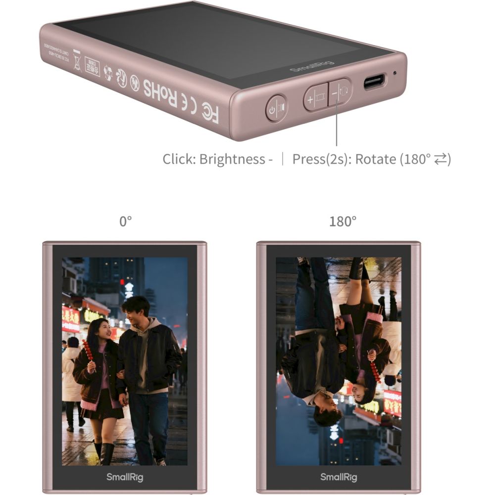SmallRig 5746 Adaptador de duplicación de pantalla inalámbrico para teléfono móvil (kit para selfies)