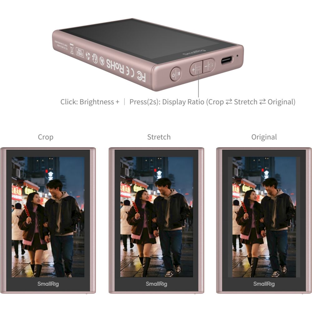 SmallRig 5746 Adaptador de duplicación de pantalla inalámbrico para teléfono móvil (kit para selfies)