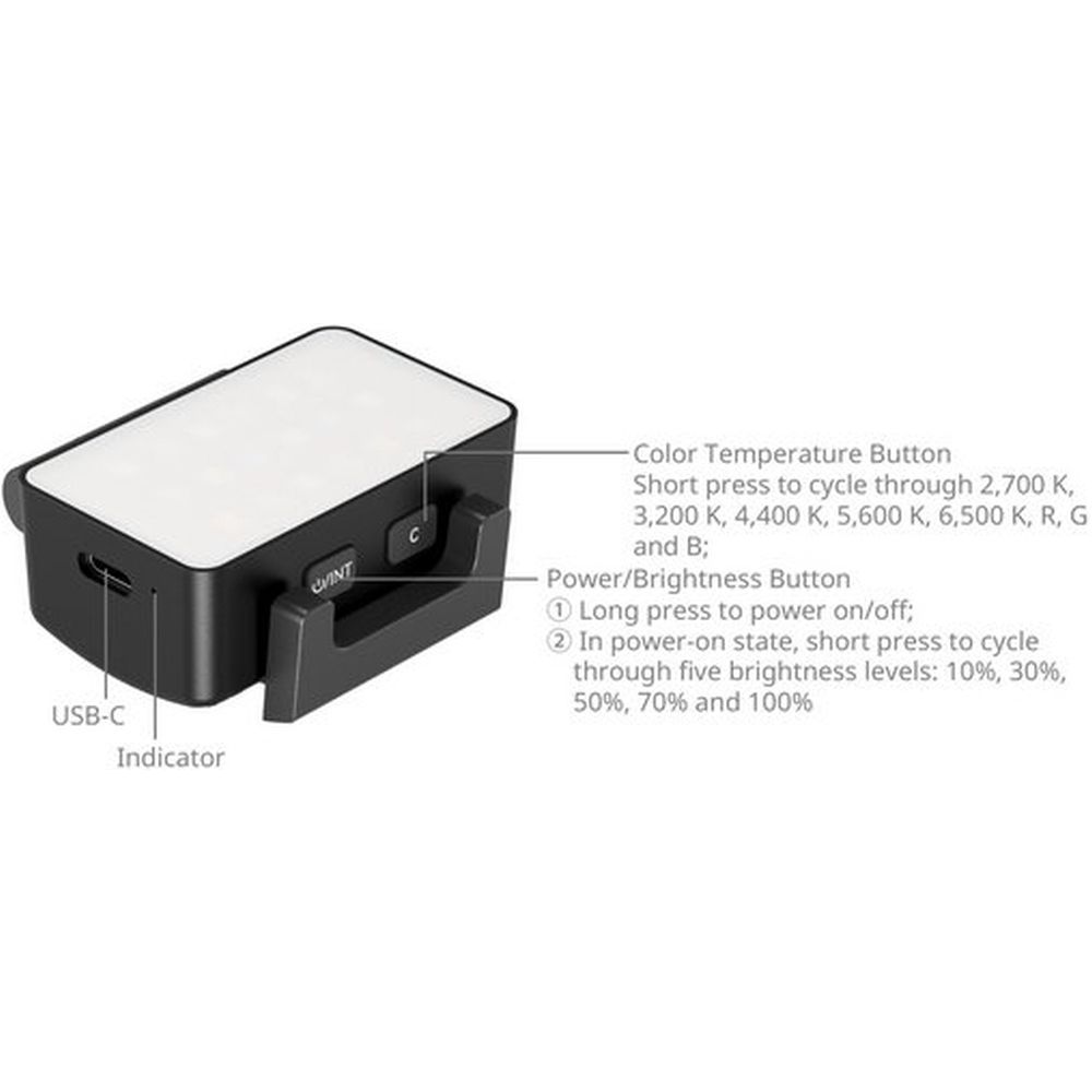 SmallRig 5745 RGBWW LED Video Light for DJI Osmo Pocket 3