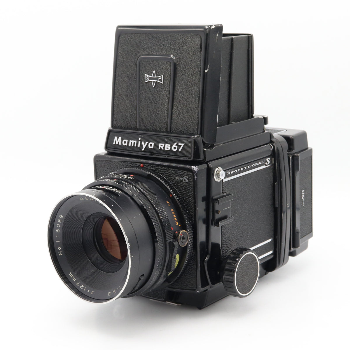 Mamiya RB67 Pro S + Mamiya Sekor C 127mm F/3.8 + 120 film back used