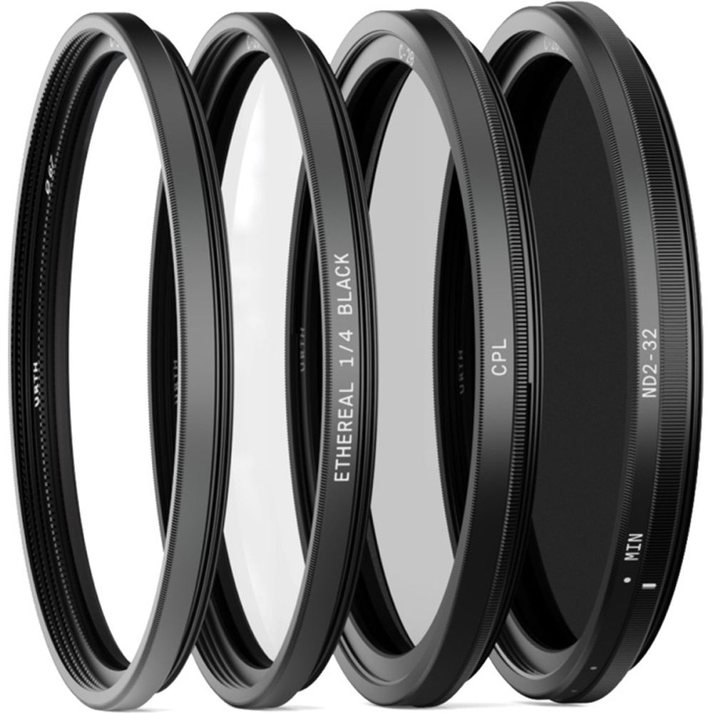 Urth Kit de filtros cinematográficos Plus+ de 72mm (UV, CPL, ND32, Ethereal 1/4 Black Mist)
