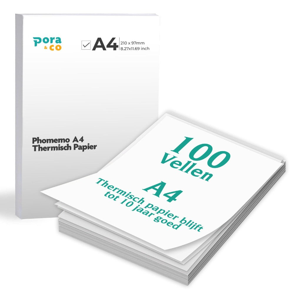 Pora&Co Phomemo Papel A4 100 Hojas