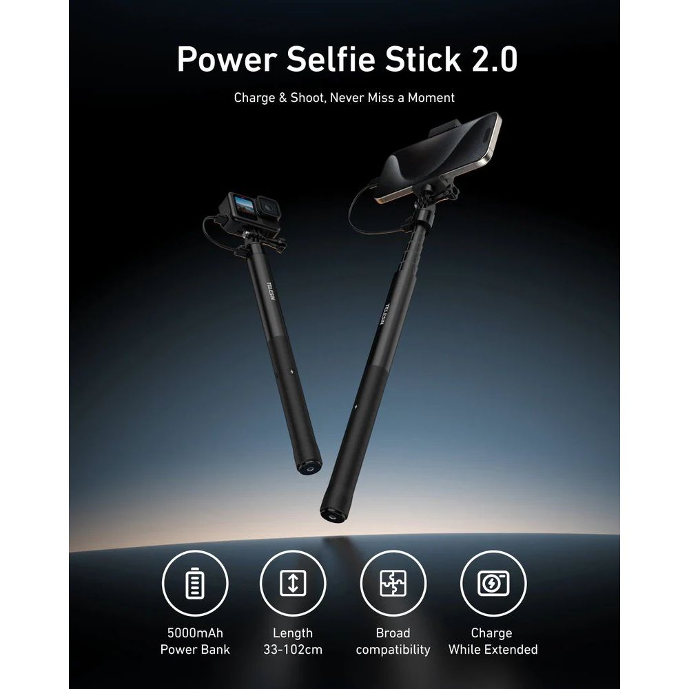 Telesin Power Palo selfie 2.0 - 102 cm, 18 W, 5000 mAh