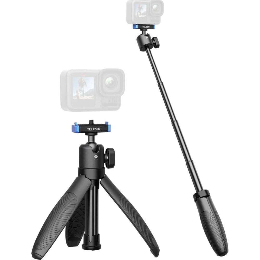 Telesin Mini trípode Palo de selfi 2.0 con rótula para GoPro