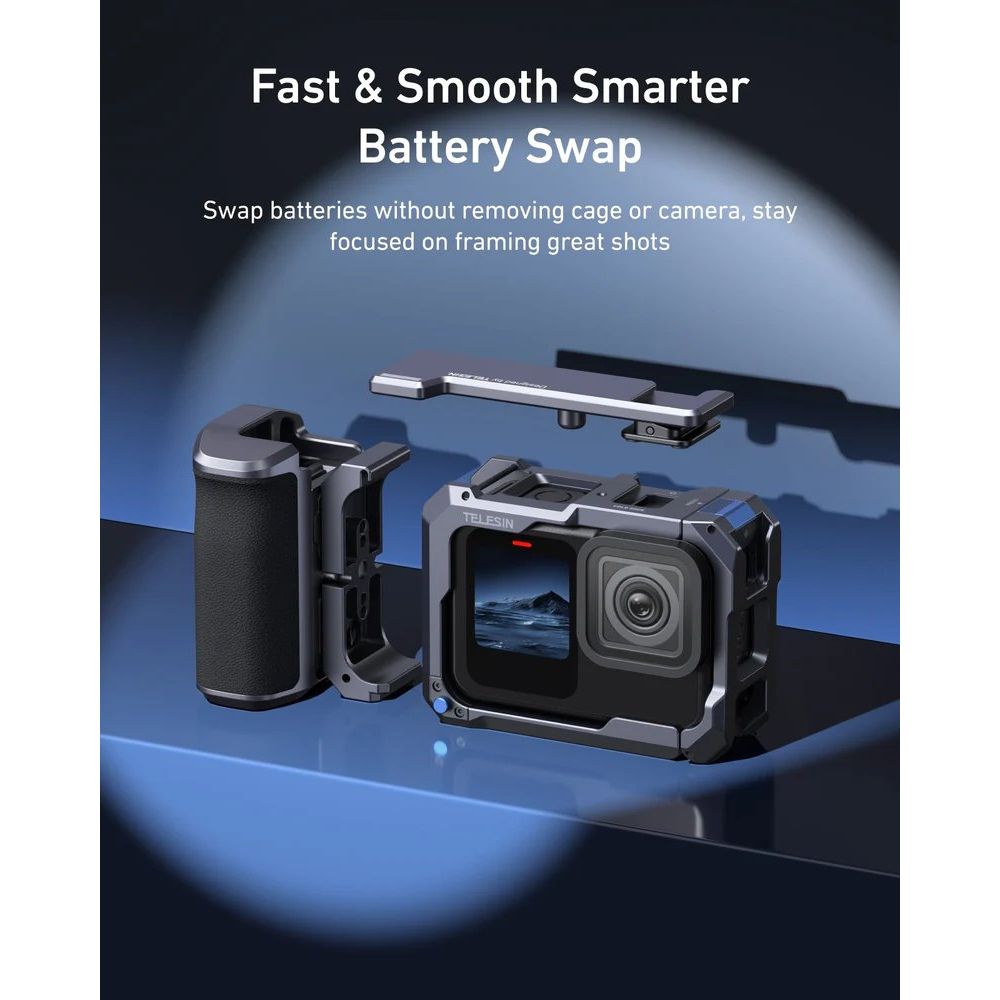 Telesin StreetGrip Kit para GoPro 9/10/11/12/13 con jaula