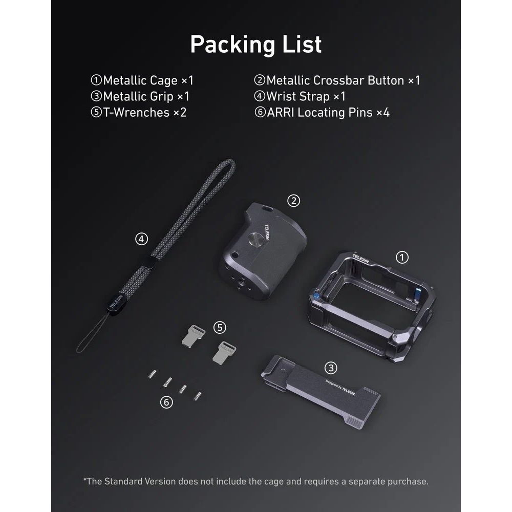 Telesin StreetGrip Kit para GoPro 9/10/11/12/13 con jaula