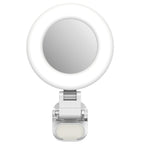 Telesin Mini lámpara anular para selfies con pinza para smartphone - blanco