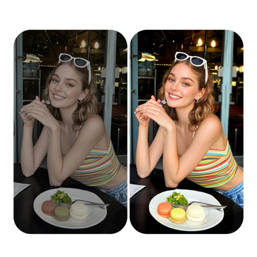 Telesin Mini lámpara anular para selfies con pinza para smartphone - blanco