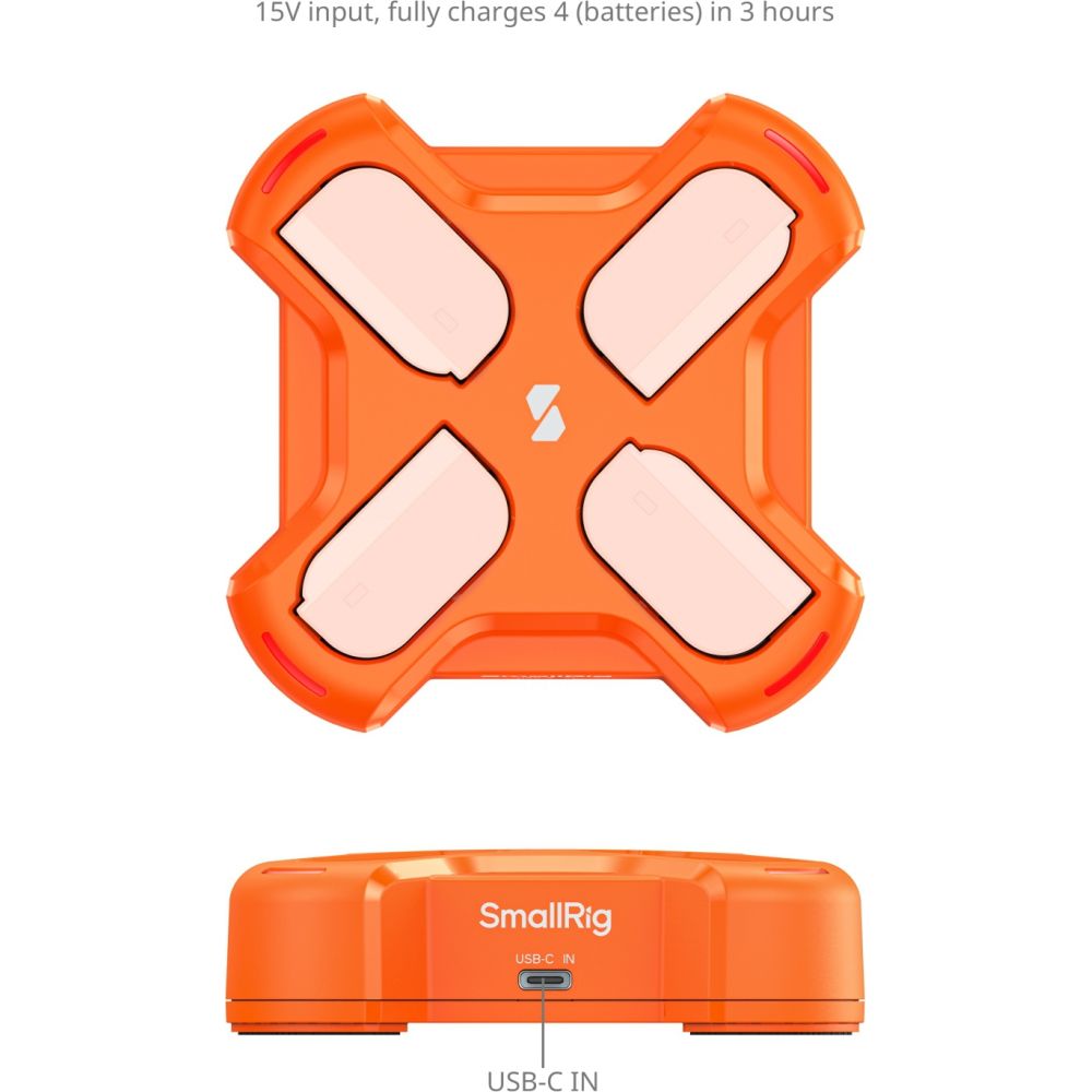 SmallRig 5748 Cargador de batería para cámara de cuatro canales para DMW-BLK22