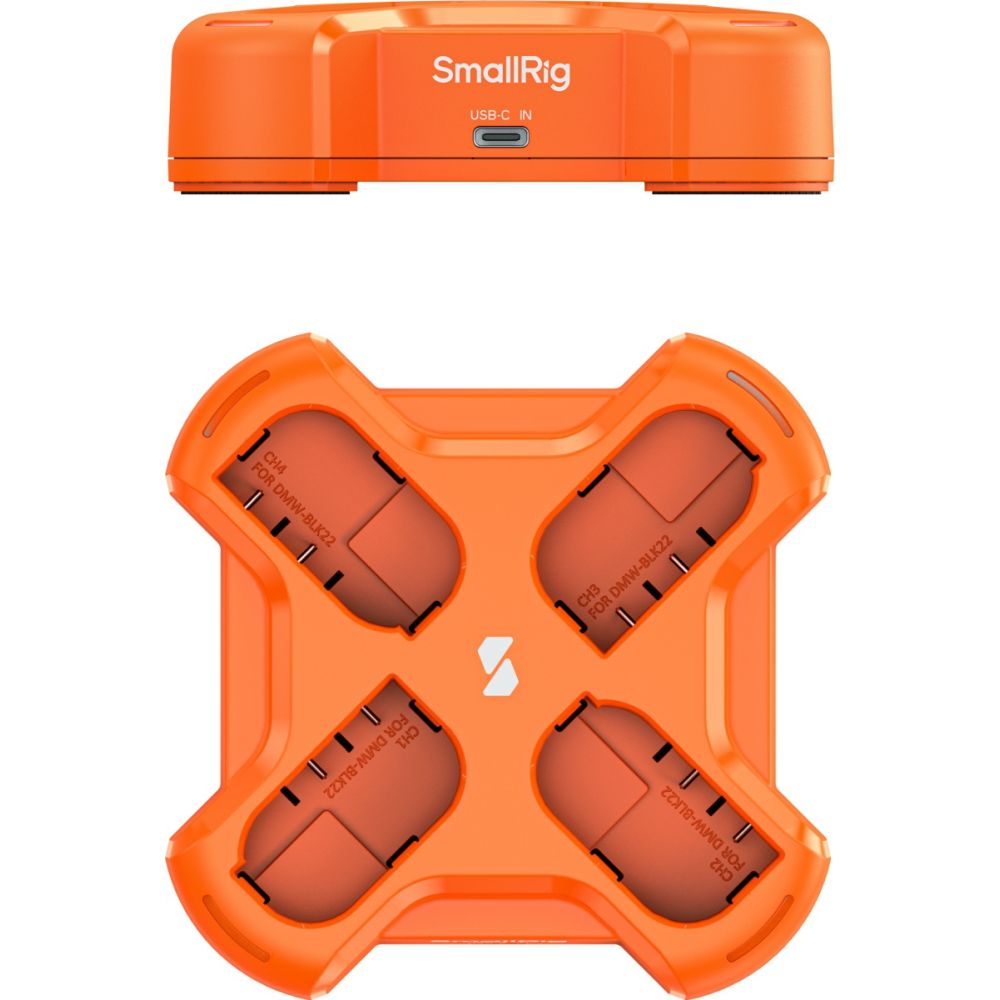 SmallRig 5748 Cargador de batería para cámara de cuatro canales para DMW-BLK22