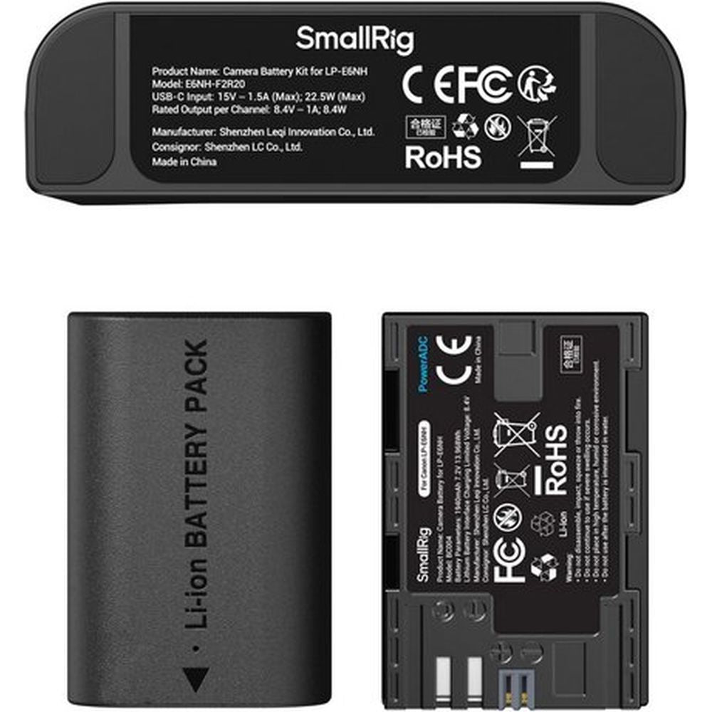 SmallRig 5484 Turbo Charging Kit voor LP-E6NH Camera Batteries