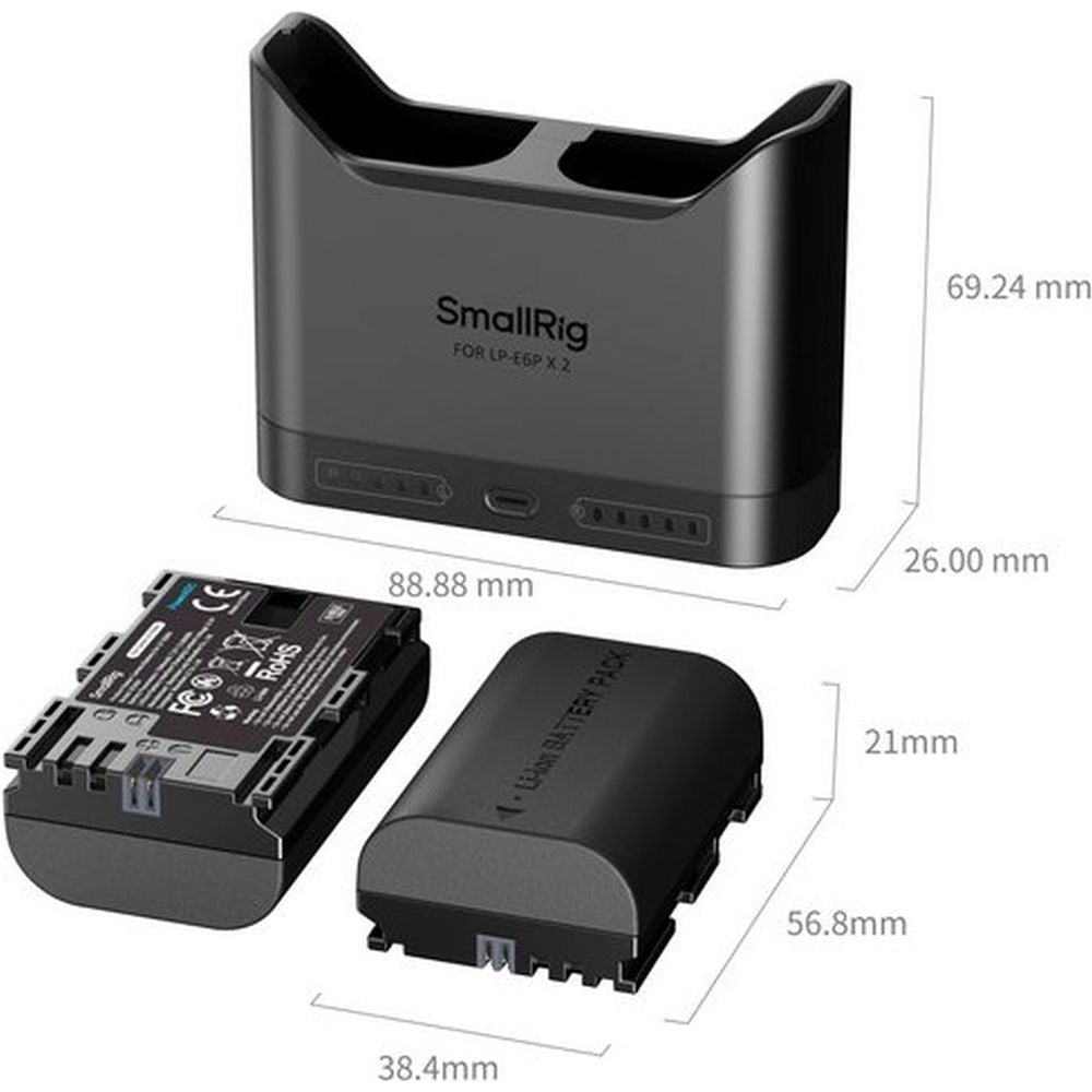 SmallRig 5484 Turbo Charging Kit voor LP-E6NH Camera Batteries