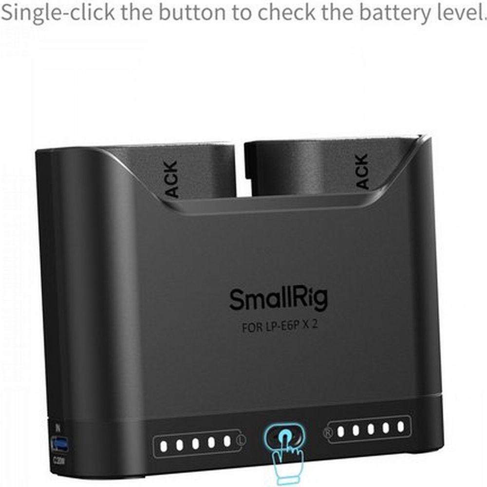 SmallRig 5485 Kit de carga turbo para baterías de cámara LP-E6P