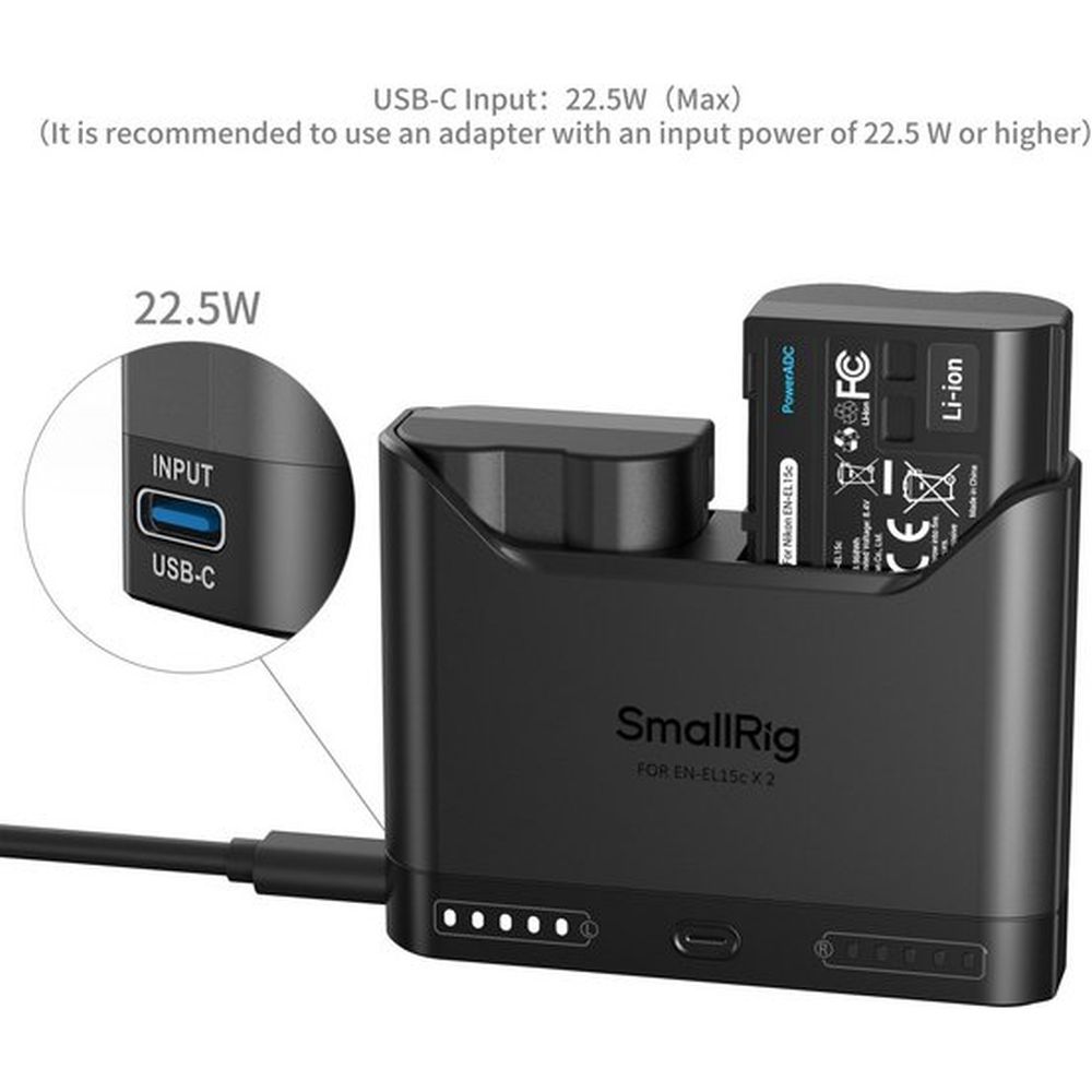 SmallRig 5486 Turbo Charging Kit voor EN-EL15c Camera Batteries