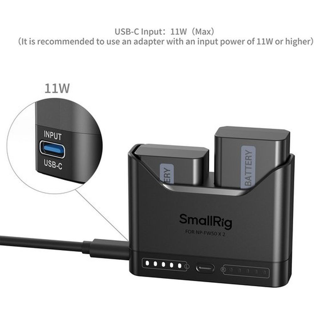 SmallRig 5488 Turbo Charging Kit voor NP-FW50 Camera Batteries