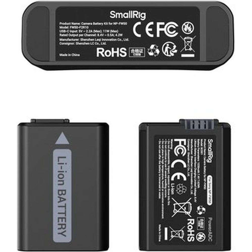 SmallRig 5488 Turbo Charging Kit voor NP-FW50 Camera Batteries