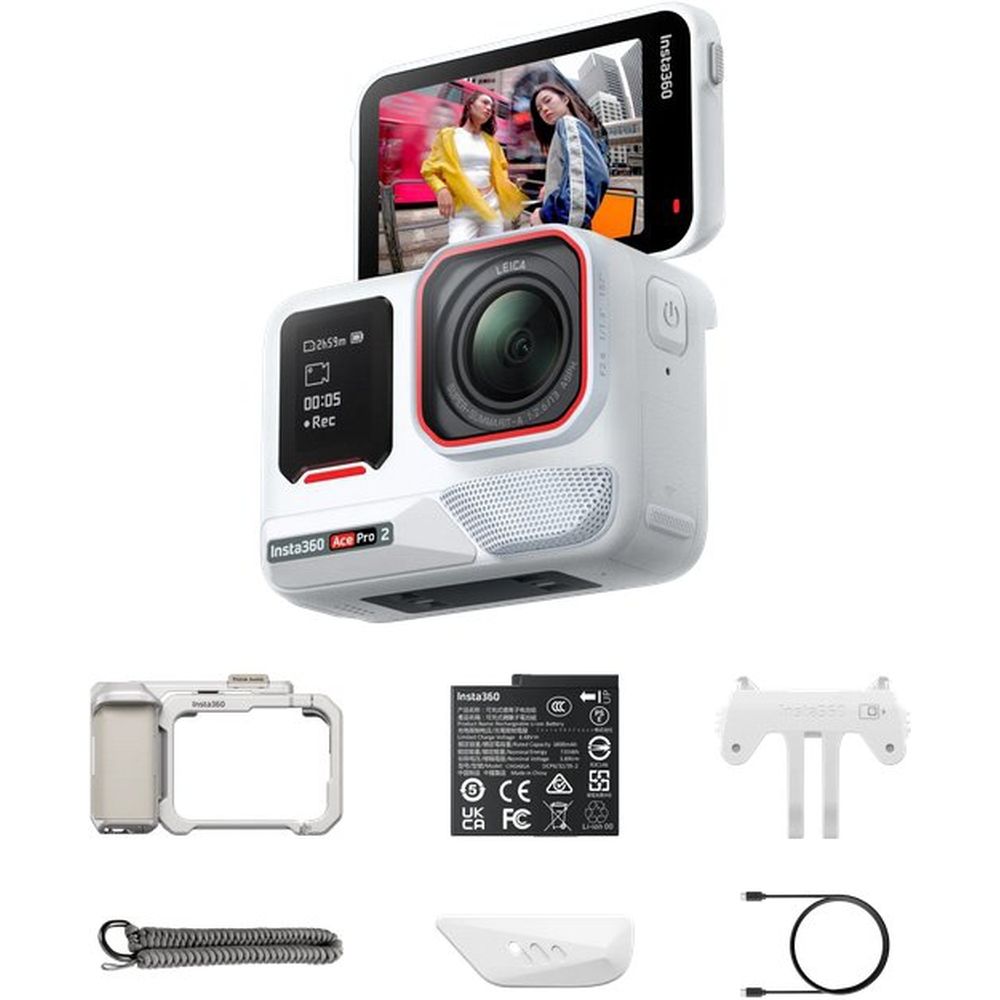 Insta360 Ace Pro 2 (Arctic White) Xplorer Bundle (Moonlight Silver) OUTLET