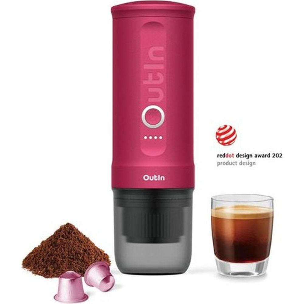 OutIn Nano Portable Electric Espresso Machine – Rojo carmesí