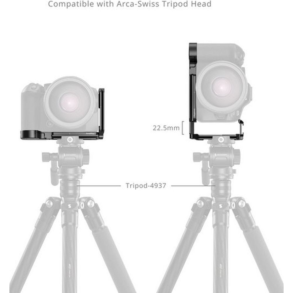 SmallRig 5962 Placa de montaje en forma de L con ranura para AirTag para Canon EOS R6 Mark III / R6 Mark II / R5 Mark II