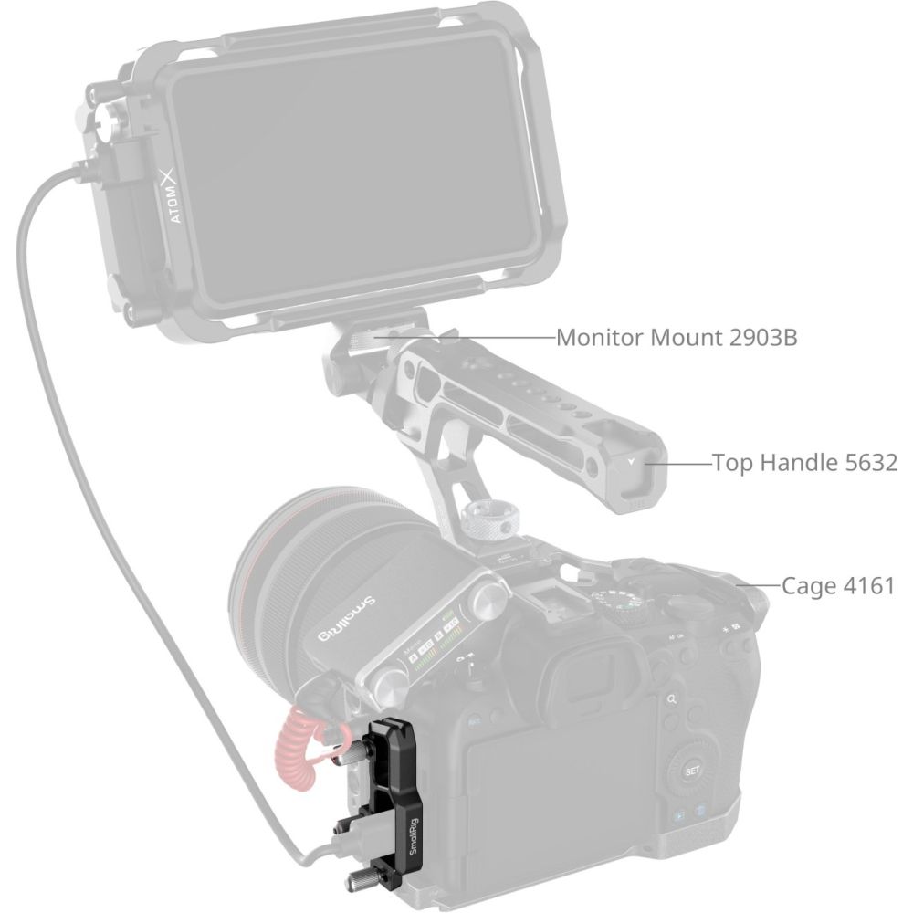 SmallRig 5969 HDMI & USB-C Cable Clamp voor Cage voor Canon EOS R6 Mark III / R5 Mark II