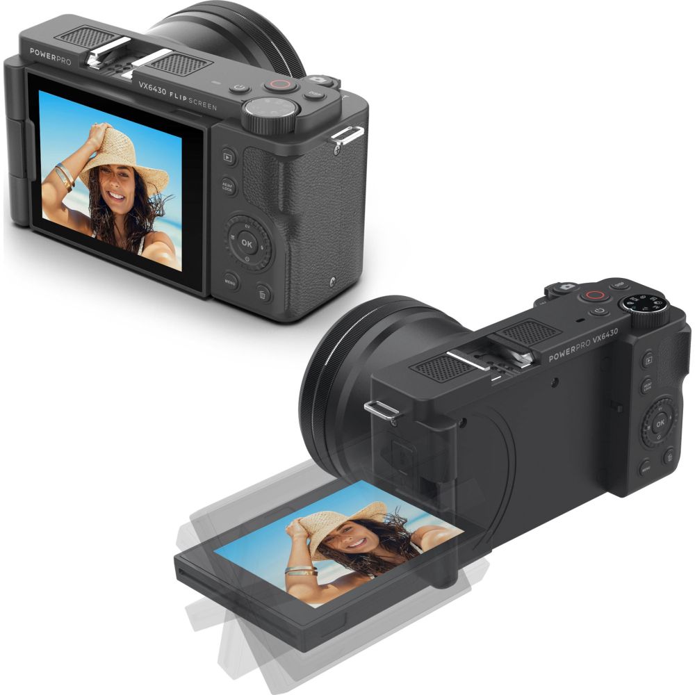Easypix PowerPro VX6430 FlipScreen WiFi Bridge Camera