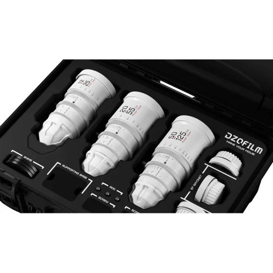 DZOFilm Pictor Zoom 3-lens kit 12-25/20-55/50-125 T2.8 PL&EF (white)