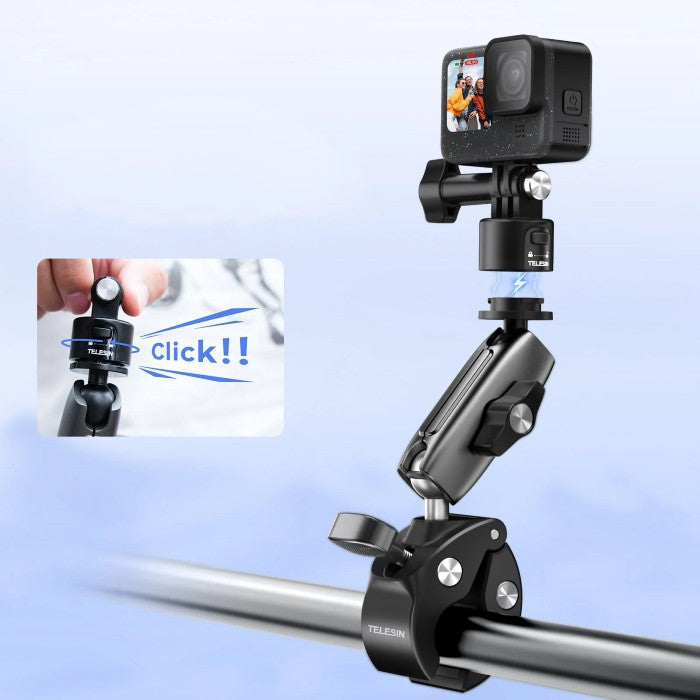 Telesin Quick-Release Tube Clamp for GoPro 13
