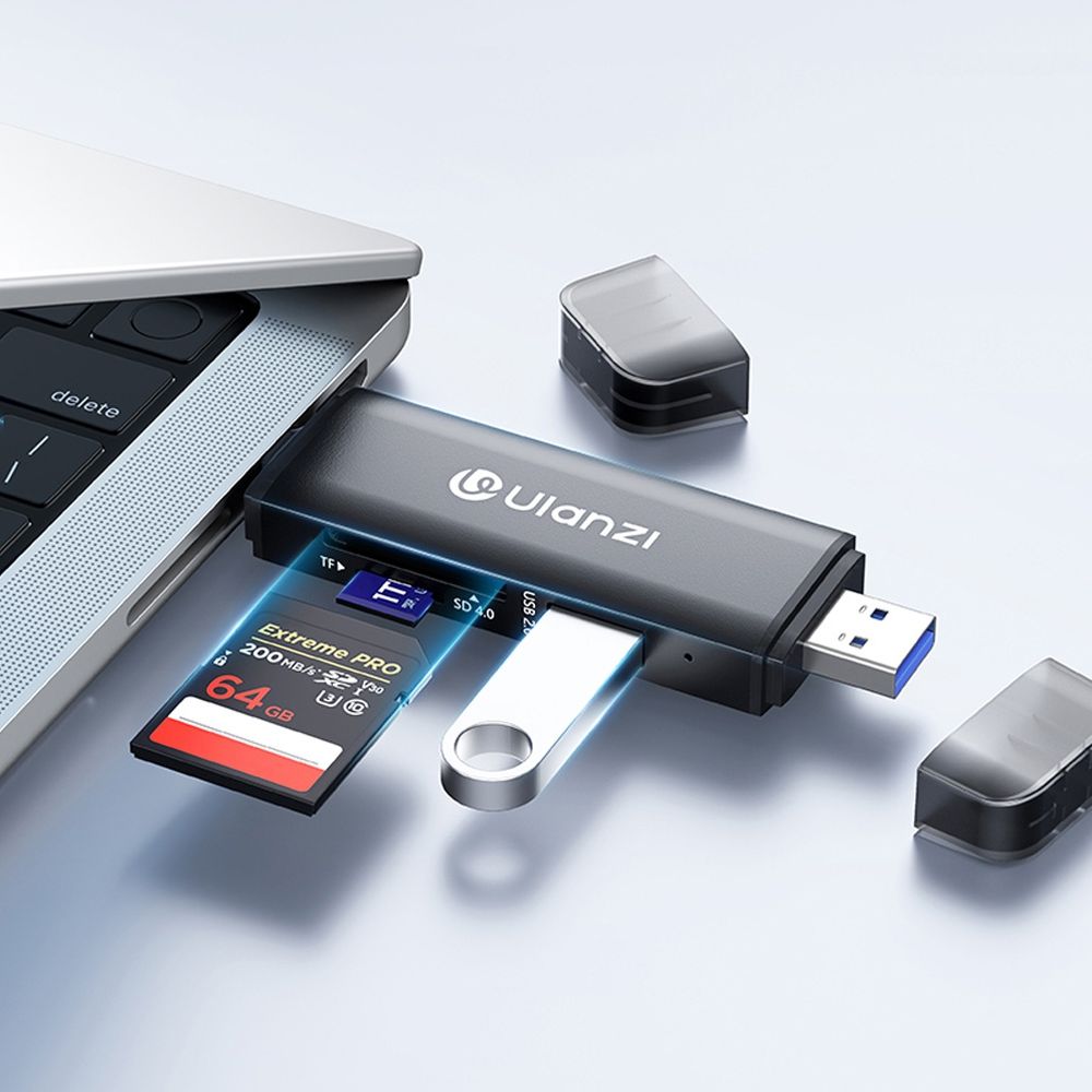 Ulanzi CR3 Lector de tarjetas 3 en 1 4.0 con USB y USB-C