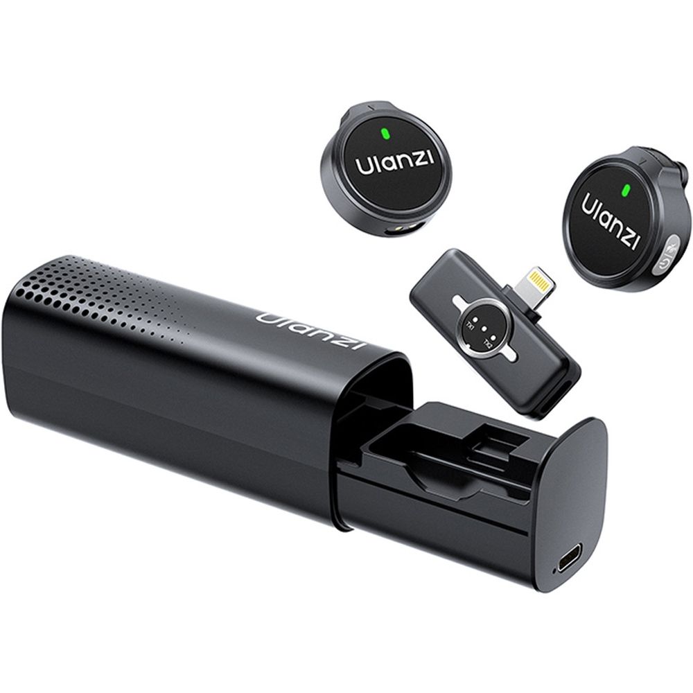 Ulanzi A21 Micrófono inalámbrico + estuche Lightning - Negro