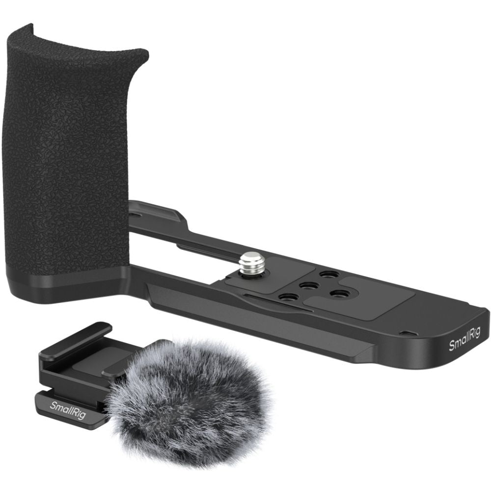 SmallRig 5808 L-förmige Montageplatte mit Griff für Canon PowerShot V1, Schwarz