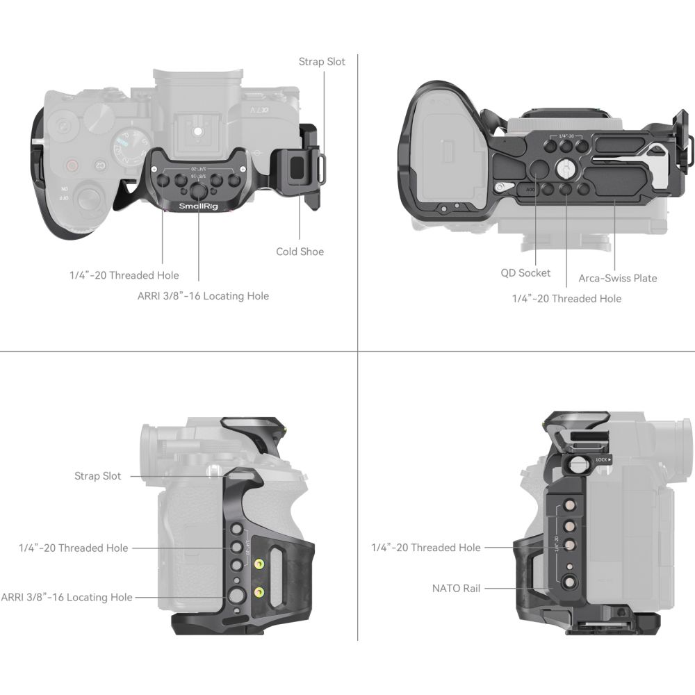 SmallRig 6029 Cage « Rhinocéros » pour Sony Alpha 7 V / 7R V / 7 IV