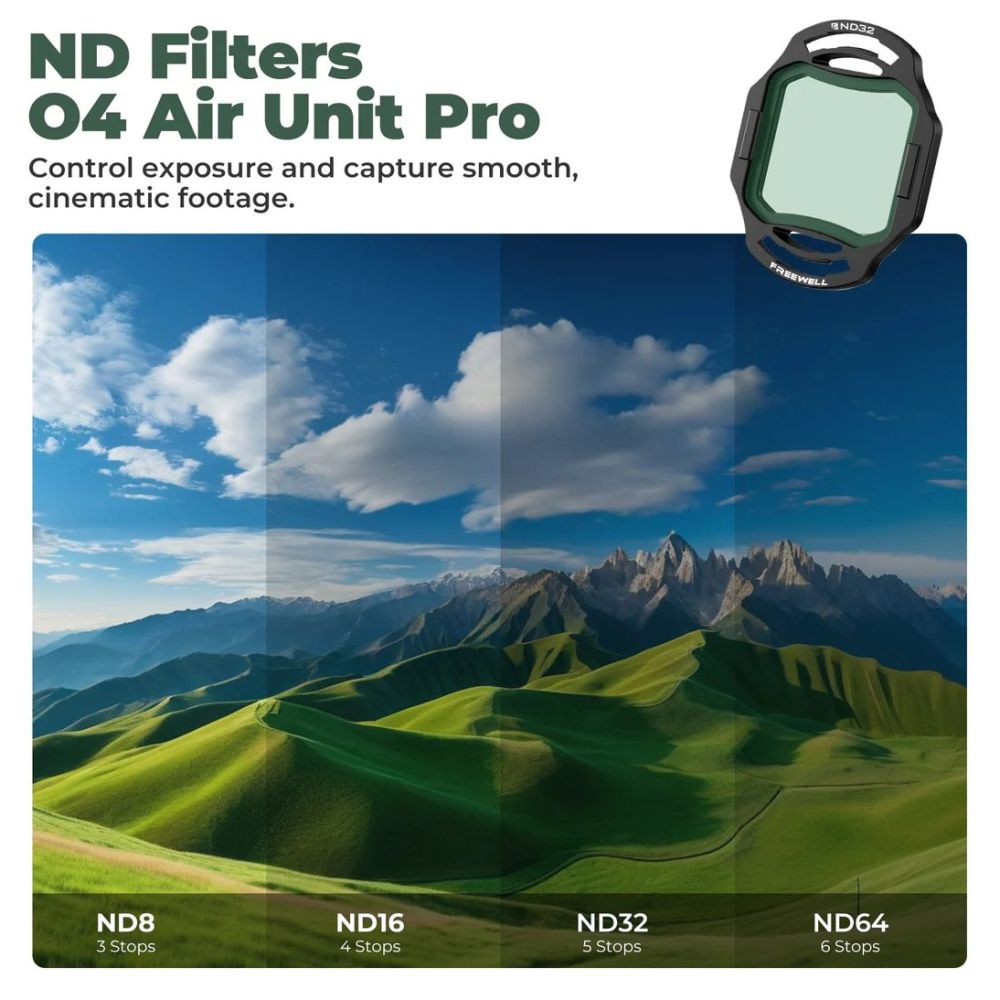Freewell DJI O4 Air Unit Pro Filter Standard Day - 4er-Pack
